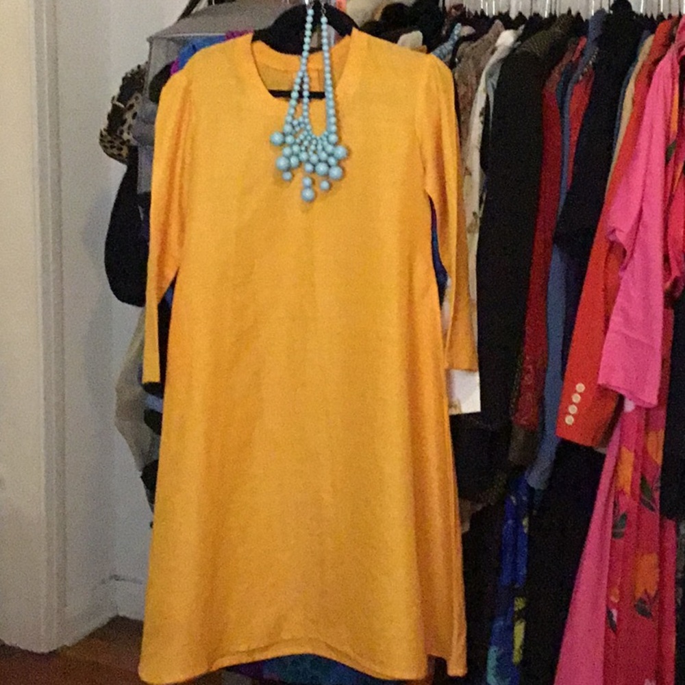 Vintage Yellow Dress / Indian